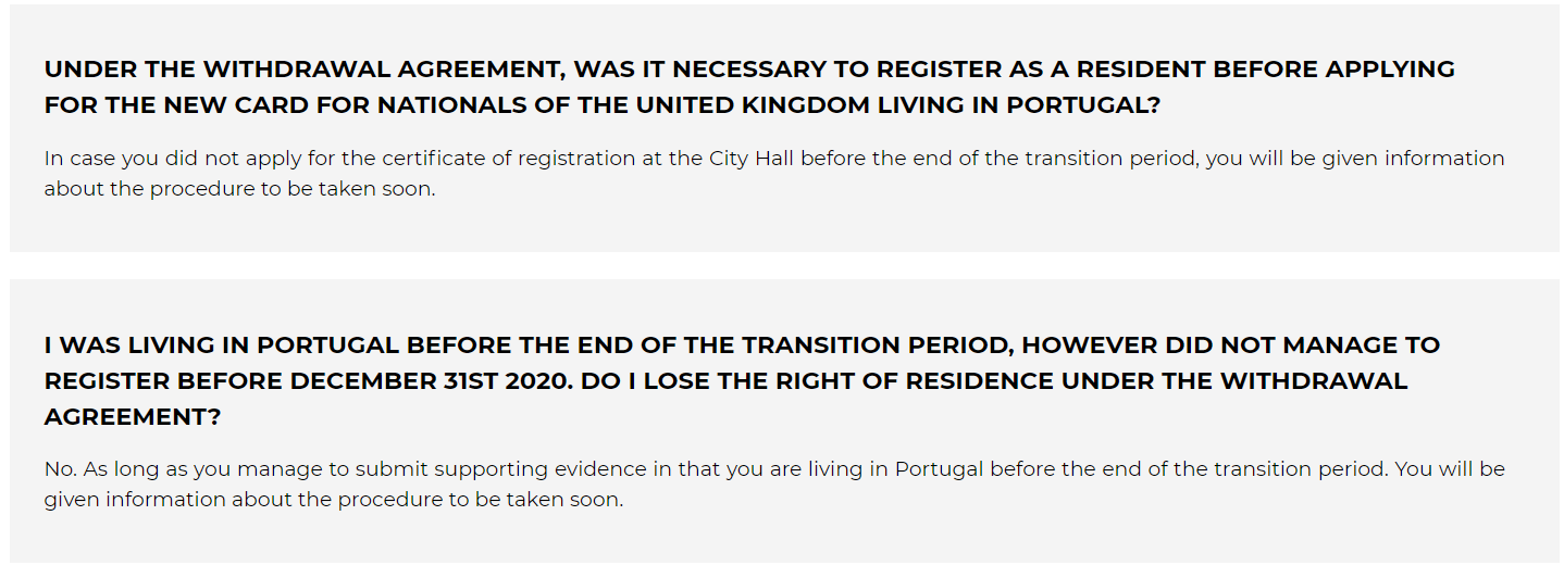 Can you register for residency permit in Portugal after Brexit?